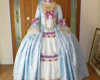Marie Antoinette Dress,Marie Antoinette Costume, Marie Antoinette Halloween Costume, Bastille Day,Carnival, Ball, Mardi Gras,Venice,Panniers