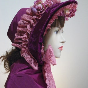 Victorian Dickens Scottish Tartan Plaid Bonnet and Jacket Set