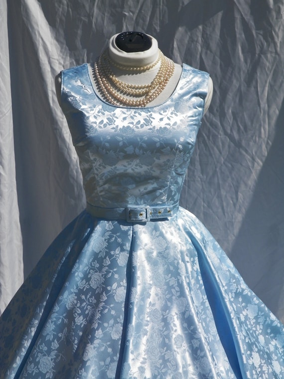 1950s Barbie Dress, Vintage Inspired Swing Dress, hand made to order