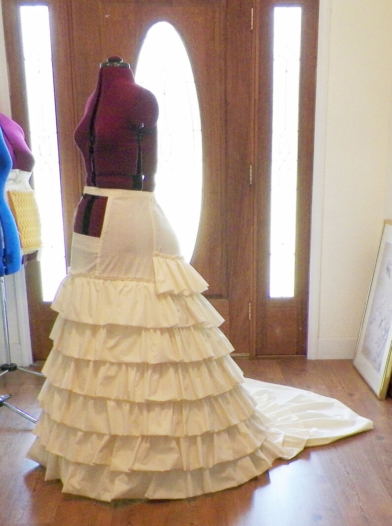 crinoline wedding gown
