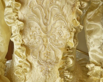 Marie Antoinette Dress, Marie Antoinette Costume, Masquerade Ball Gown, Venice Mardi Gras Panniers Costume, Ivory Dress, handmade