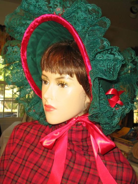 Dickens Bonnet, Civil War Bonnet, Victorian Bonnet, Regency Bonnet,  19th Century Bonnet, Handmade Bonnet, Womens Bonnet, Spoon Bonnet