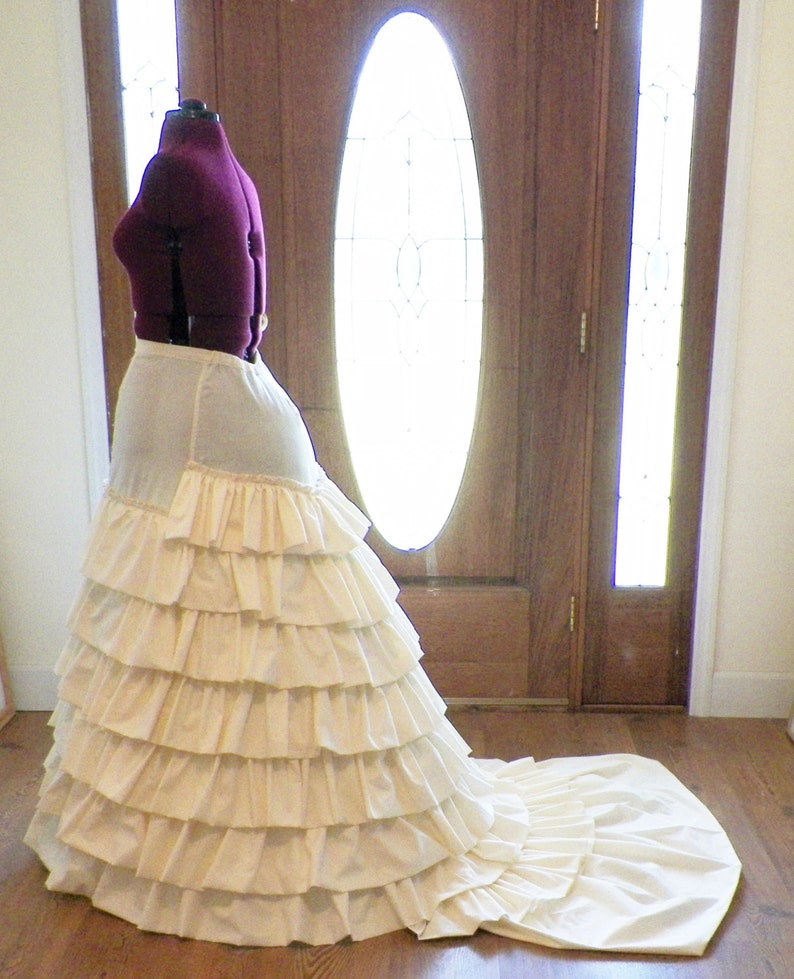 crinoline wedding gown