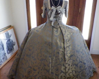 Marie Antoinette Dress Gown, Dr Who Madame Pompadour Fireside Movie Costume, made to your size and measurements