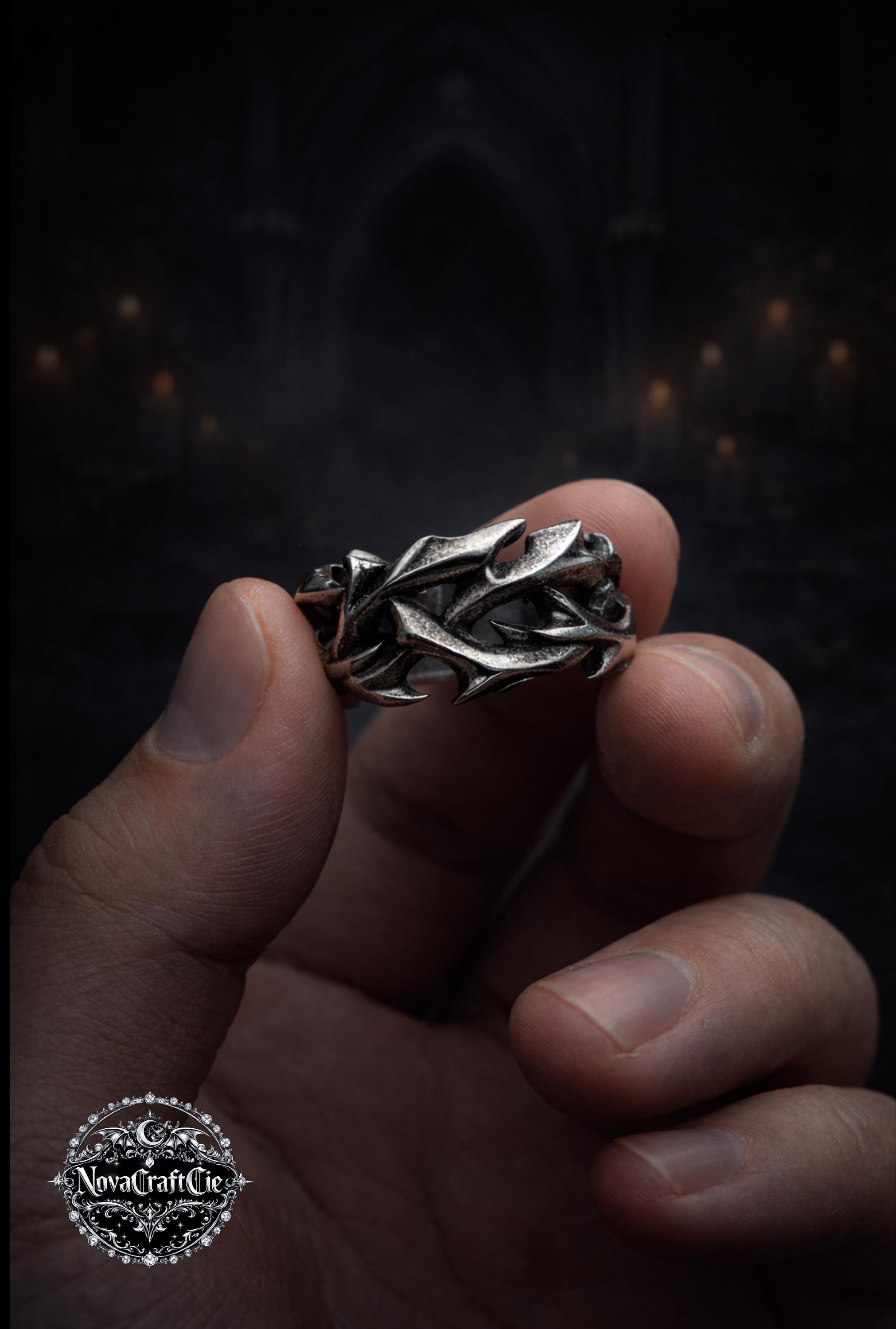 Gothic Thorn Branch Ring