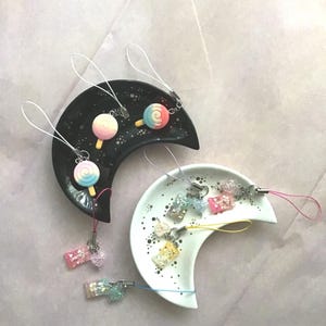 Candy with heart and lollipop keychain Phone charm hand made