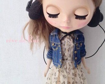 rêve de Rui* Blythe - Denim Jacket in Midwash blue / Dark indigo