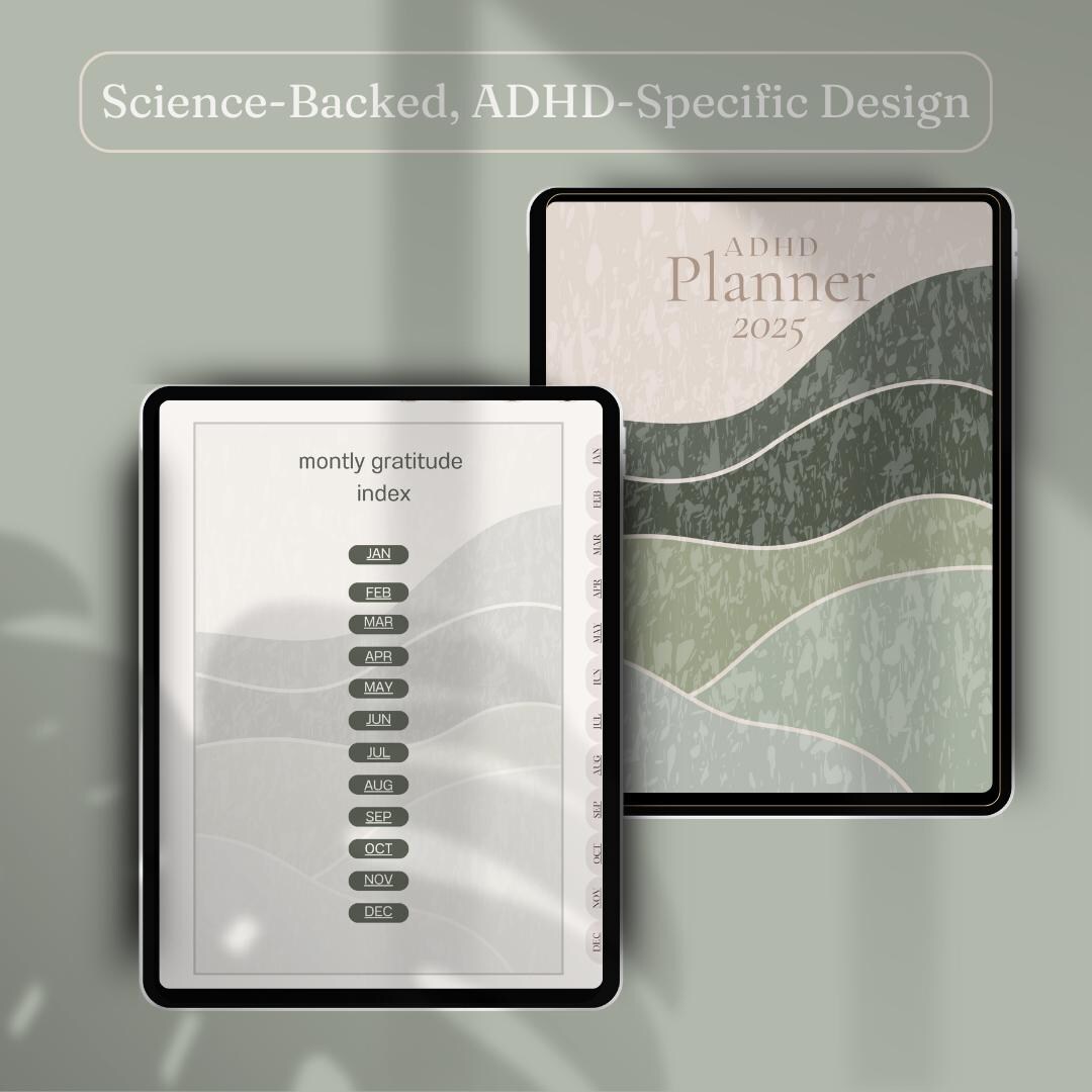 Undated Adhd Planner Goodnotes Adult Digital Planner Adhd Resource Adhd ...