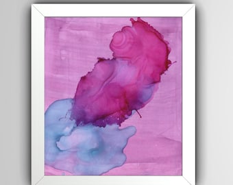 Lila abstrakter Kunstdruck