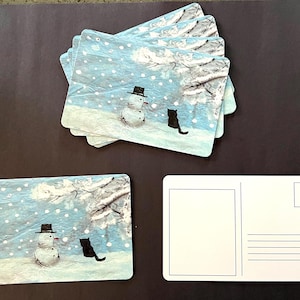 Schattige sneeuwkaarten, katten ansichtkaarten, winterkaarten, kerstkaarten, schattige kerstkaarten, kerstkaarten, kerstkaarten, kerstkaarten, kerstkaarten