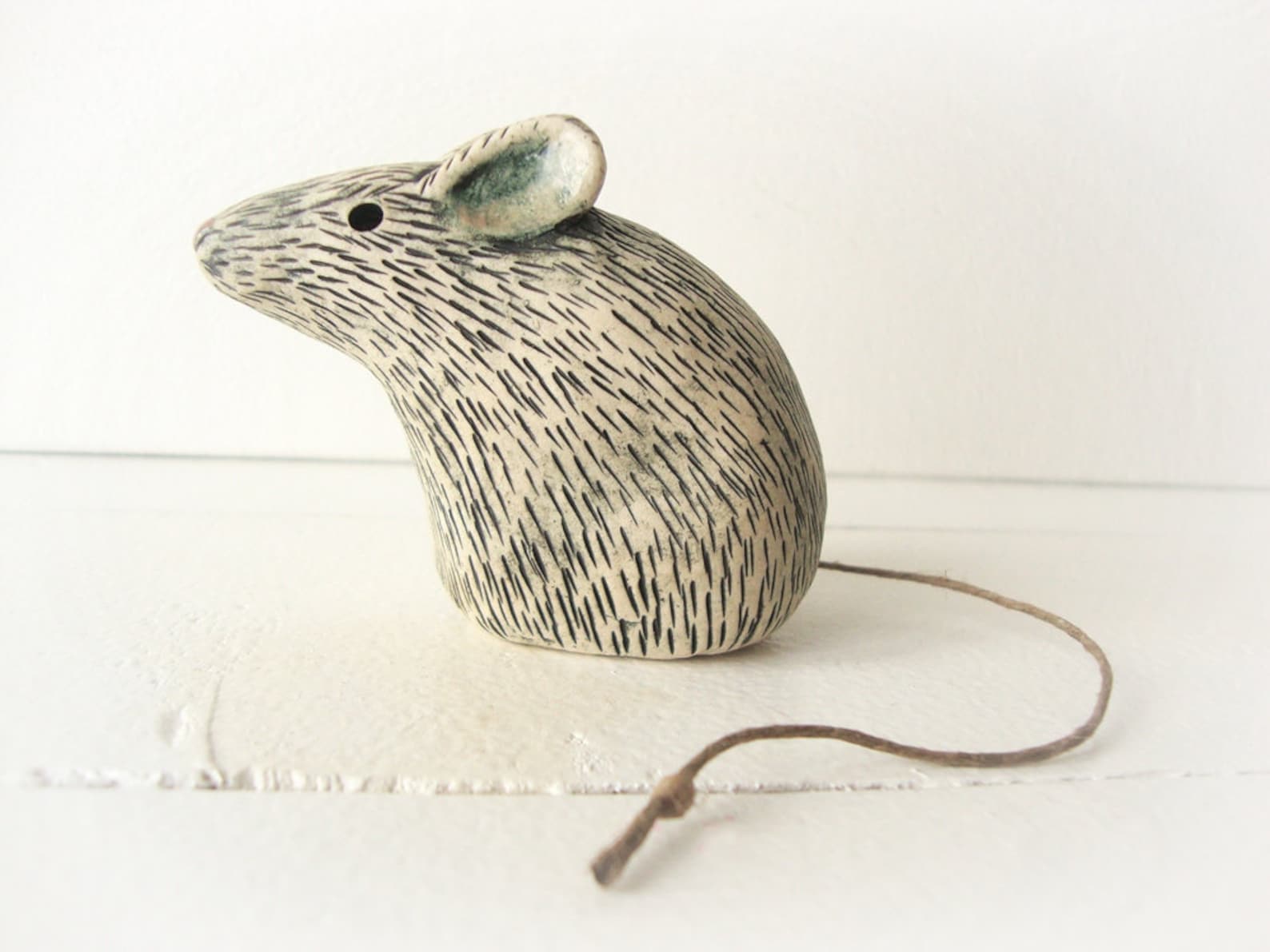 Clay Mouse Animal Sculpture Handmade Ceramic Art Etsy
