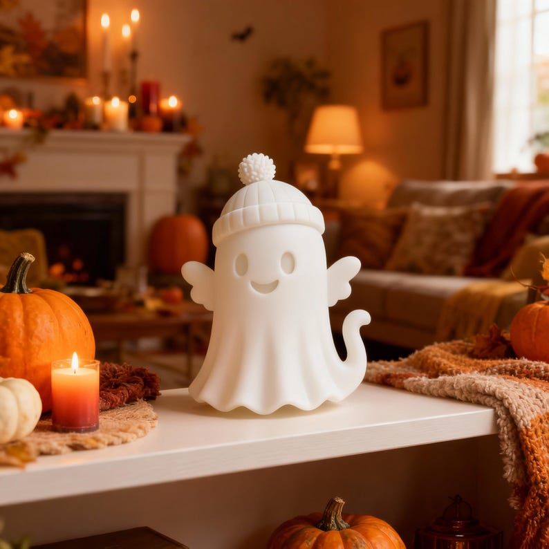 Ghost 3D Print Files, Halloween Spirit STL Pack, Cute Spooky Decor Models, Digital Download 16 Ghost Figures image 9