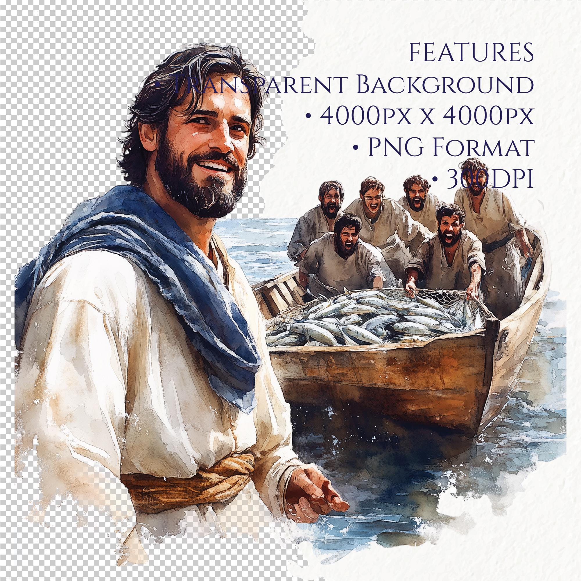 Miracles of Jesus Clipart, 50+ PNG Biblical Scenes, Digital Christian ...