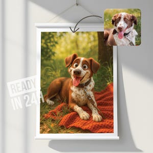Personalized Cartoon Pet Portrait, Custom Digital Pet Illustration, Cute & Fun Pet Art, Unique Gift for Dog and Cat Lovers, Instant Download
