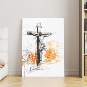 Jesus Dying on the Cross Digital Poster, Good Friday Wall Art, Christian Printable, Religious Home Decor, Passion of Christ Artwork