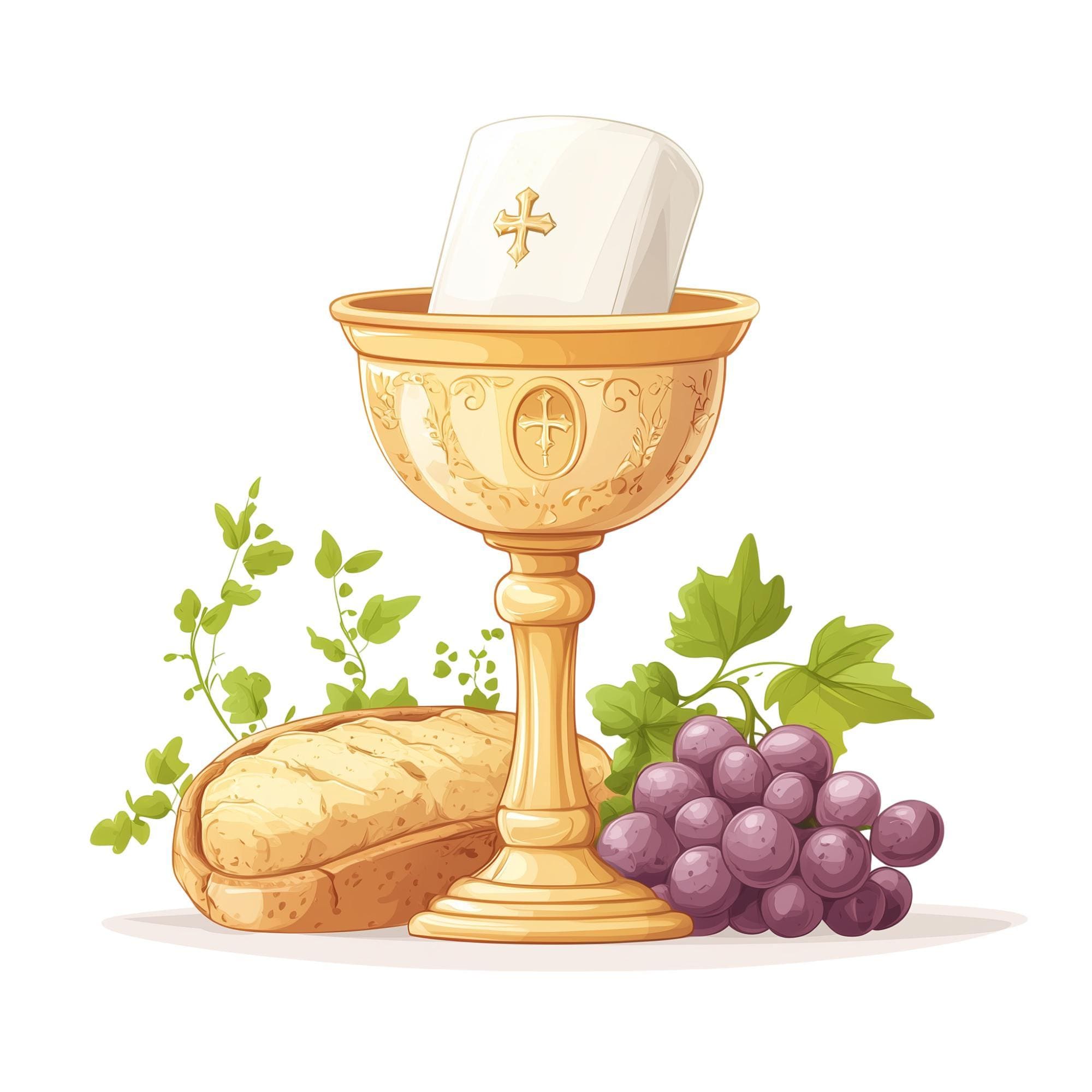 30+ PNG First Holy Communion Clipart Bundle, Religious Catholic ...