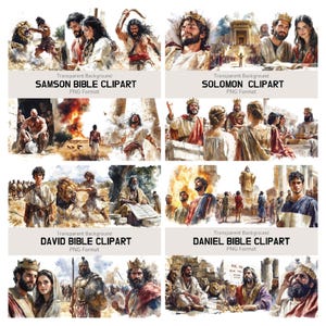 Mega Bibel Clipart Set, 1500 PNG kristen konst, Första Moseboken, Jesu liknelser och bibelkaraktärer för söndagsskola, undervisning och hantverk bild 2
