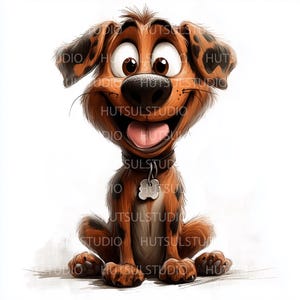 Funny Dog Clipart Bundle, 30PNG Playful Puppy Illustrations, Cute Cartoon Dogs, Pet Lover Art, DIY Crafts, Stickers, Cards, Digital Download