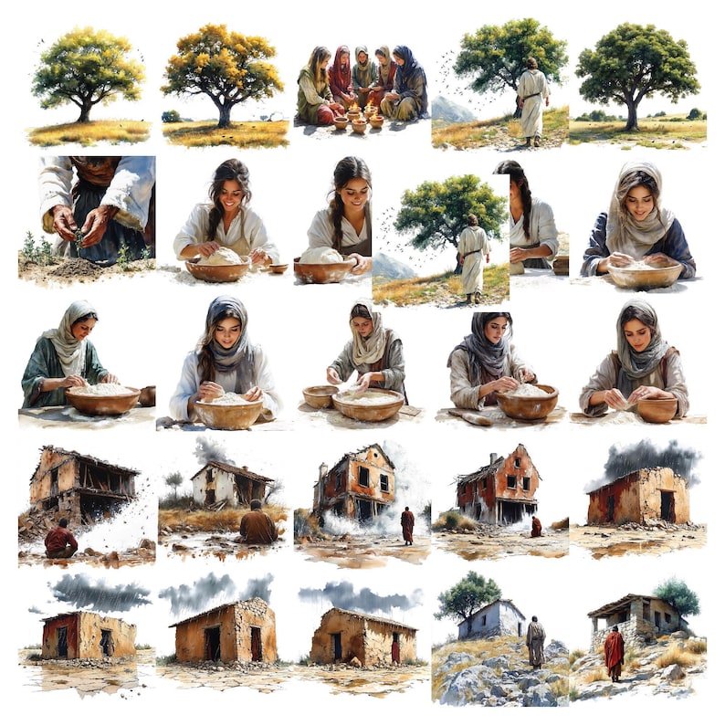 Parables of Jesus Clipart Bundle, 160+ Christian PNG Files for Sunday School, Bible Lessons, Church Crafts & Religious Printables image 6
