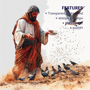 Parables of Jesus Clipart Bundle, 160+ Christian PNG Files for Sunday School, Bible Lessons, Church Crafts & Religious Printables image 2