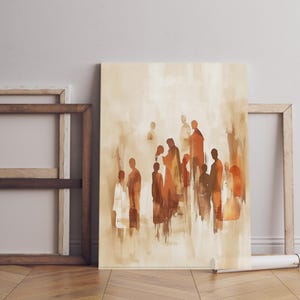 Póster de Jesús con niños, regalo de arte cristiano para bautismo, primera comunión, habitación infantil o de bebé, bendición espiritual para el ahijado.
