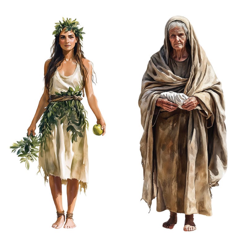 30 Biblical Female Characters, Women of the Bible Clipart Bundle, Digital Download, Christian Artwork, Religious Art for Crafts & Printables image 10