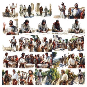 Parables of Jesus Clipart Bundle, 160+ Christian PNG Files for Sunday School, Bible Lessons, Church Crafts & Religious Printables image 9