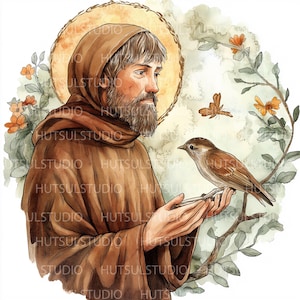 St Francis PNG Bundle, Saint Francis of Assisi Clipart, Religious Icons, Catholic Art, Christian Symbols, Religious PNG Files, Digital File