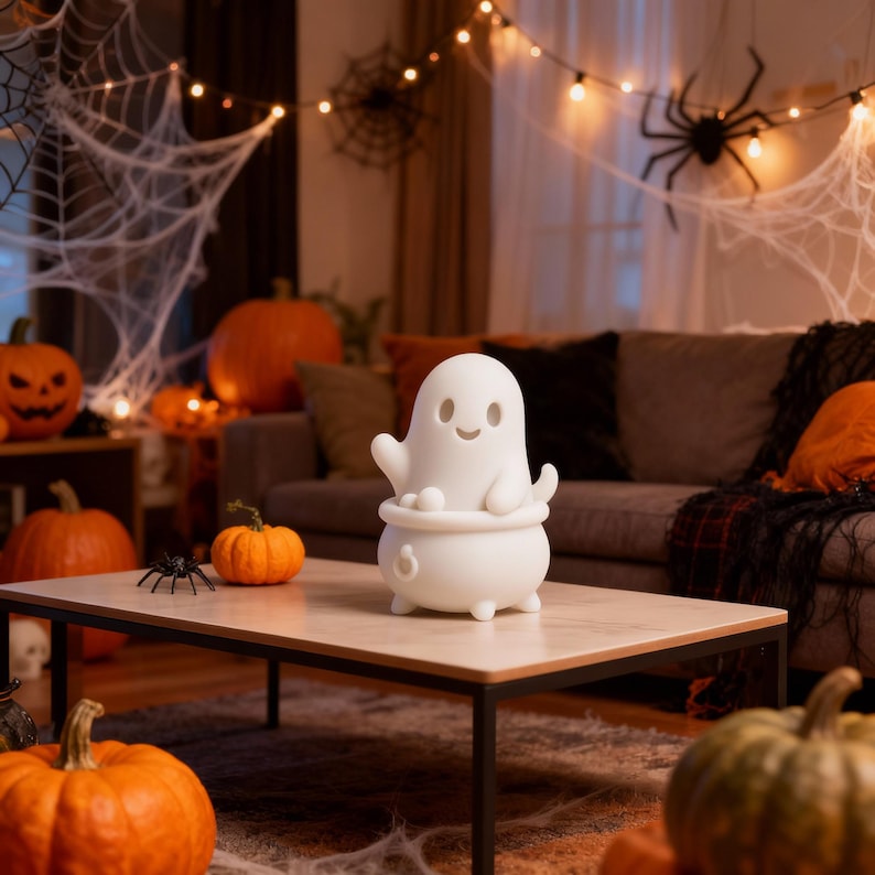 Ghost 3D Print Files, Halloween Spirit STL Pack, Cute Spooky Decor Models, Digital Download 16 Ghost Figures image 10