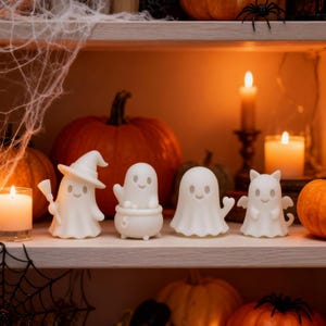 Ghost 3D Print Files, Halloween Spirit STL Pack, Cute Spooky Decor Models, Digital Download 16 Ghost Figures image 5