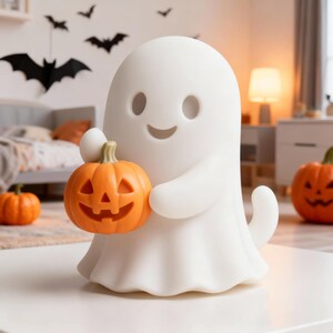 Ghost 3D Print Files, Halloween Spirit STL Pack, Cute Spooky Decor Models, Digital Download 16 Ghost Figures image 7