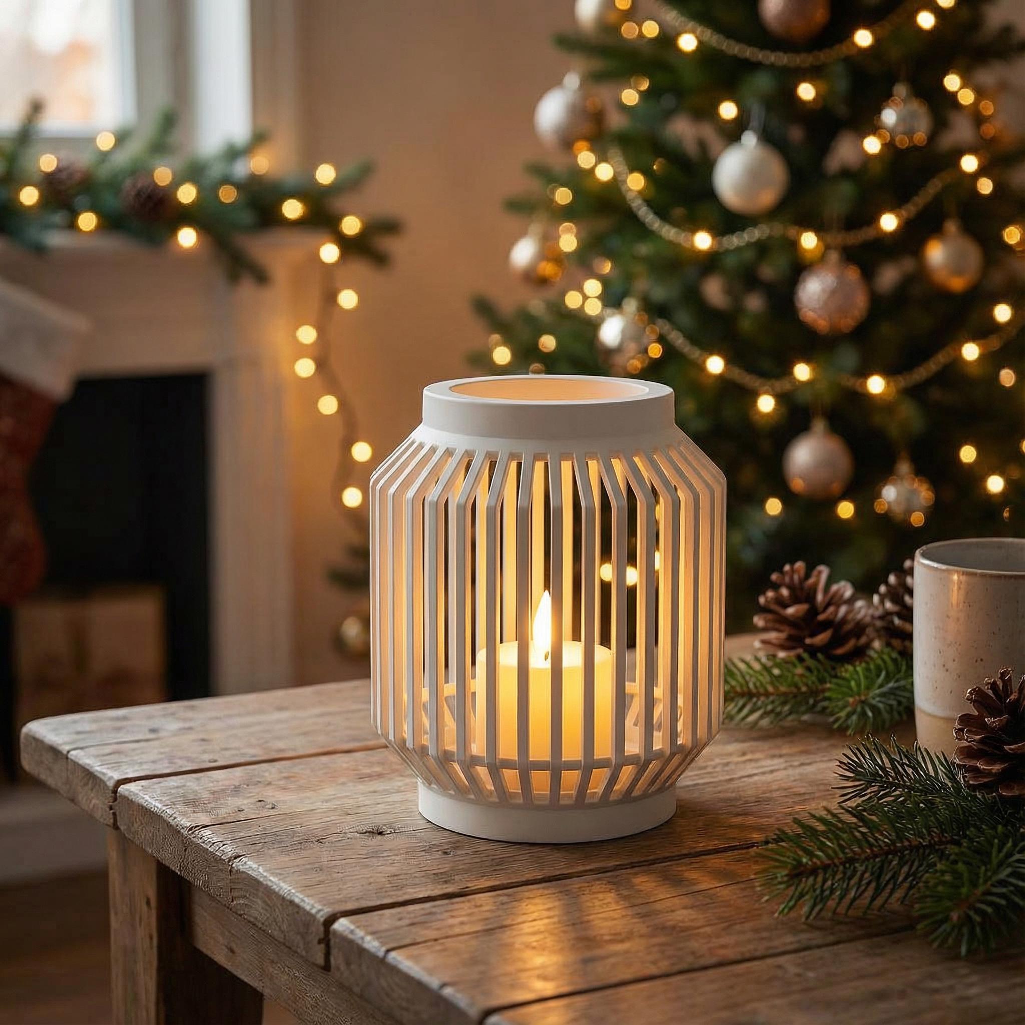 Minimalist Desk Lantern STL, Easy 3D Print LED Tealight Holder