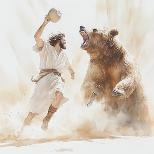 Más de 50 imágenes JPG del guerrero David, imágenes bíblicas de David y Goliat, imágenes religiosas para proyectos, arte cristiano, ilustraciones de historias bíblicas, imágenes digitales. imagen 6