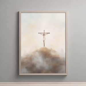 Crucifixion of Jesus, Christian Wall Art, Passion of Christ Print, Biblical Artwork, Spiritual Home Decor, Faith-Inspired Gift Easter Poster