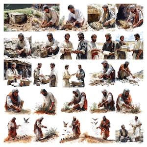 Parables of Jesus Clipart Bundle, 160+ Christian PNG Files for Sunday School, Bible Lessons, Church Crafts & Religious Printables image 5