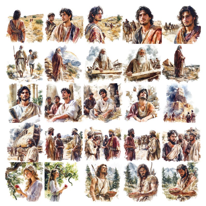 Genesis Bible Clipart Bundle, 100+ PNG Christian Digital Art for Sunday School, Bible Study, Church Printables & Religious Crafts image 10