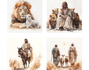 Bible Clipart Bundle, 50PNG Christian Graphics, Religious Art, Faith-Based Illustrations, Church Decor, Watercolor Clipart, Digital Download