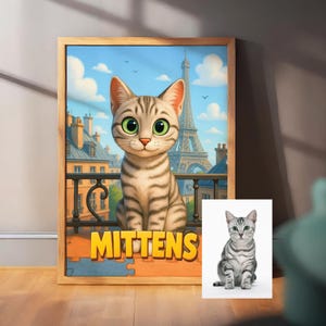 Funny Cartoon Pet Portrait, Custom Digital Pet Caricature, Playful Animal Art Gift for Dog Mom, Cat Dad, Pet Birthday or Wall Decor