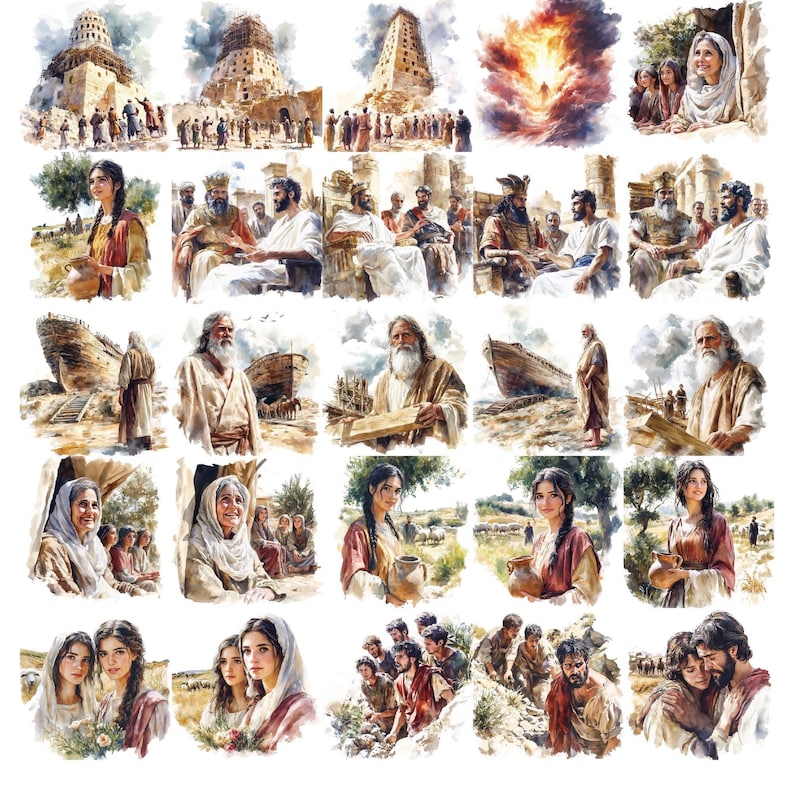 Genesis Bible Clipart Bundle, 100+ PNG Christian Digital Art for Sunday School, Bible Study, Church Printables & Religious Crafts image 6