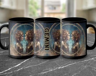 Gemini Zodiac Mug: Astrological Sign Coffee Cup, Birthday Gift