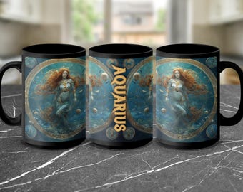 Aquarius Zodiac Mug: Astrology Horoscope Gift
