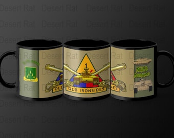 4 70 Armor Old Ironsides Mug, Military Mug, Tank, MIA2 Abrams, Army Unit, Strike Swiftly, Veteran Gift, Military Design, Coffee Mug