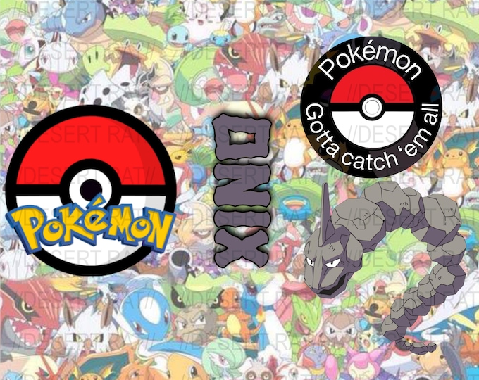 Pokemon Themed Tumbler, Onix Tumbler with Pokemon Characters, Gotta Catch 'Em All Tumbler, Pokemon Gift Tumbler for Fans, 20oz Tumbler