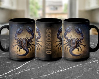 Scorpio Mug, Zodiac Sign Mug, Astrology Gift, Horoscope Cup, Birthday Gift, Star Sign Mug