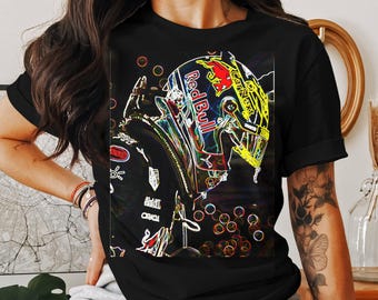 Racing Driver Helmet T Shirt, Red Bull, Formula 1, F1 Fan Gift, Motorsports Apparel, Racing Car Driver Shirt, Racing Fan Gift, T Shirt