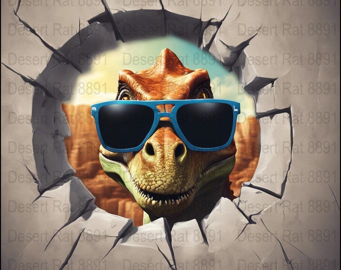 20 oz Skinny Tumbler Cool Dino 3D Sublimation Design, Straight & Tapered tumbler Wrap, Instant Download