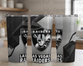 Las Vegas Raiders Tumbler Mug, Football Fan Gift, Man Cave Decor