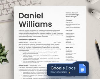 Moderne Lebenslauf-Vorlage: Professionelles Lebenslauf-Design für Google Docs