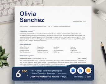 Software Engineer Lebenslaufvorlage: Modern, ATS-freundlich ( Google Docs, Word, Pages)