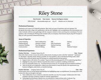 Vorlage für einen modernen Lebenslauf: Moderner Lebenslauf für Google Docs, Word, Pages